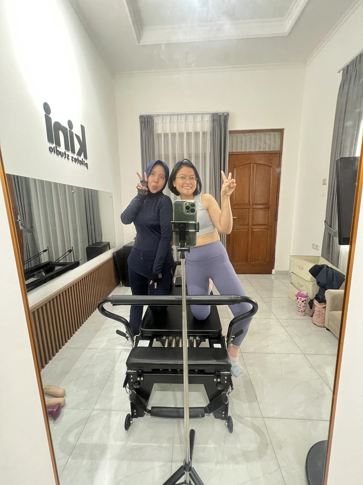 Liza Ariesta Pilates practice moment